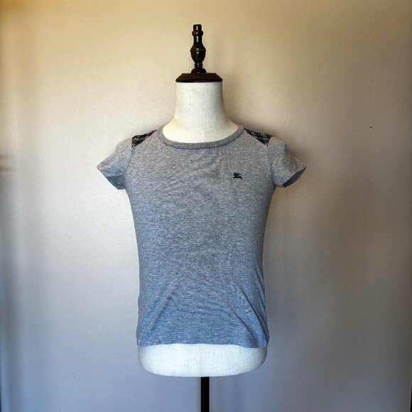Burberry Blue Label Women’s Gray Plaid Tee Size 38 (US 4/6) - Picture 1 of 11